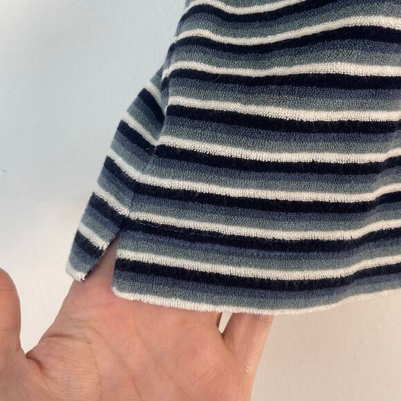Howlin Loose End Striped Terry Polo in Navy SIZE MEDIUM - Picture 2 of 7